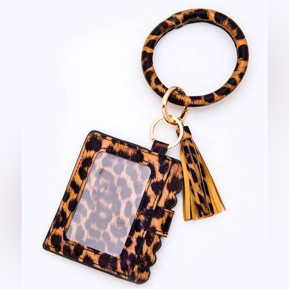 Animal Print Card Case Wallet
